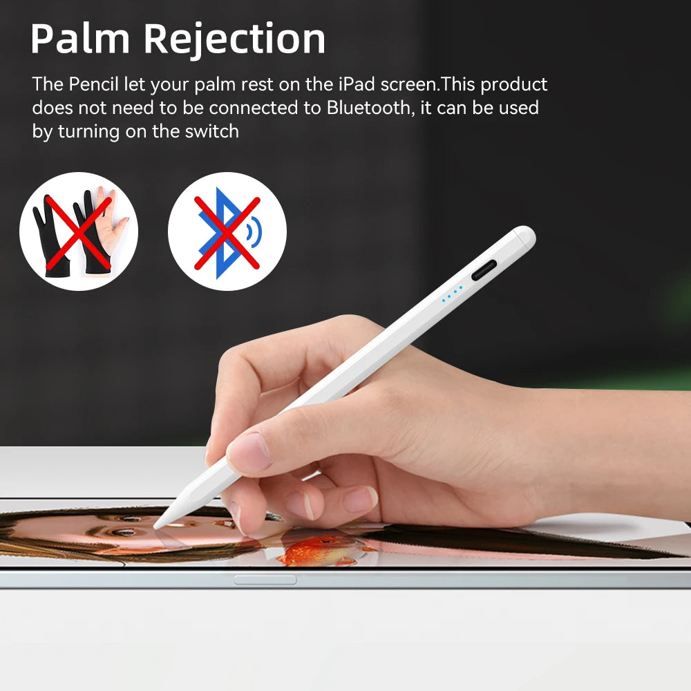 “Stylus Pen for iPad – Apple Pencil Alternative with Palm Rejection & Power Display”