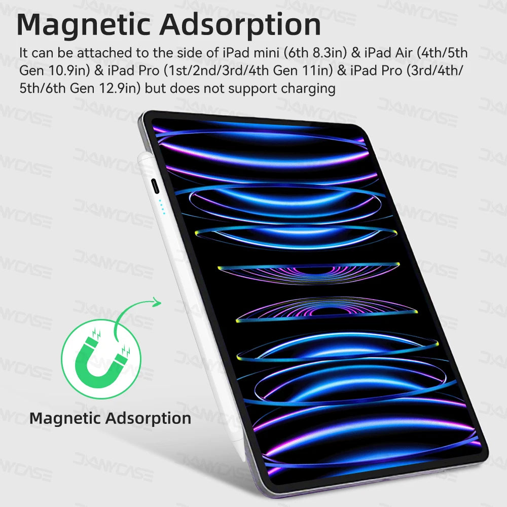 “Stylus Pen for iPad – Apple Pencil Alternative with Palm Rejection & Power Display”