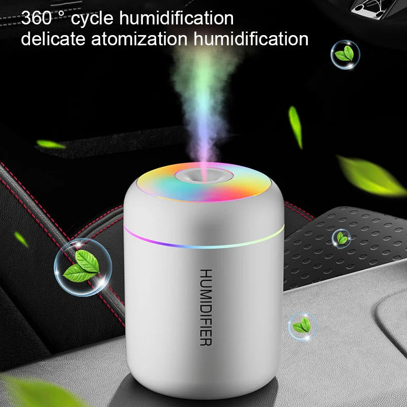 Mini USB Air Humidifier & Essential Oil Diffuser – 180ML LED