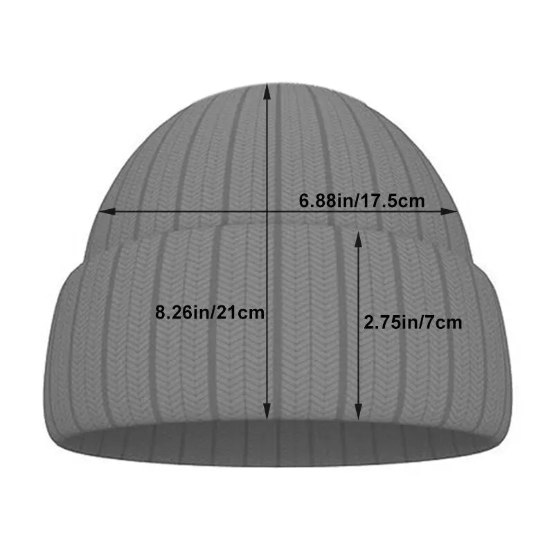 Unisex Embroidered “MY” Letter Beanie – Warm Knit Winter Hat