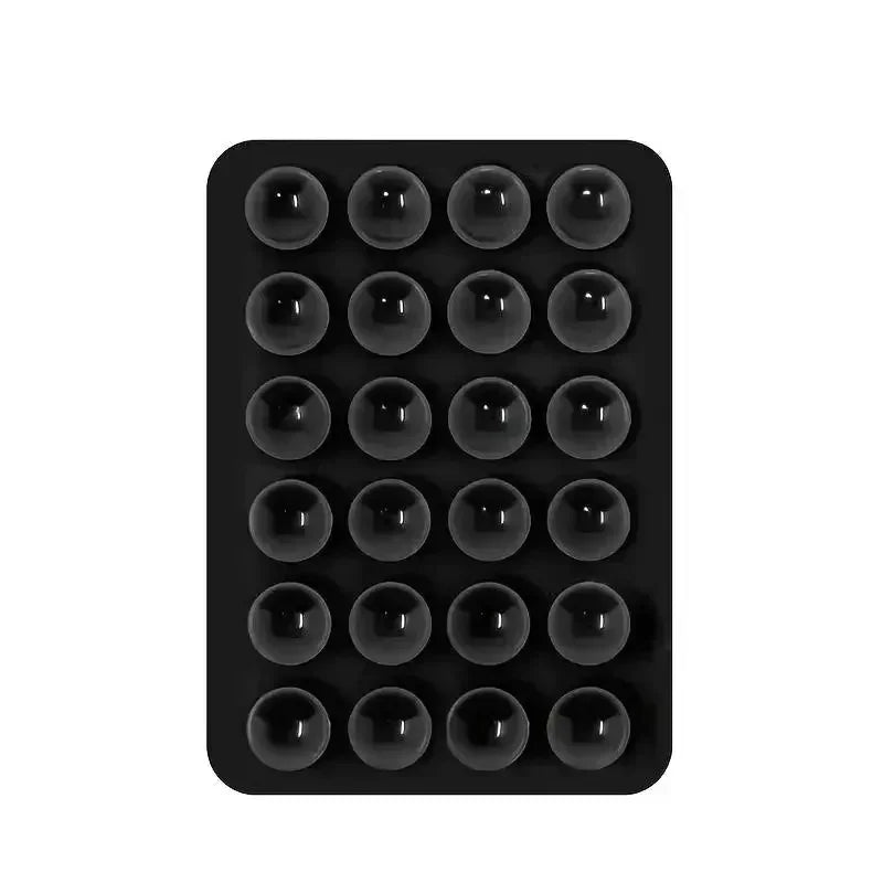 Silicone Suction Cup Phone Holder – Multifunctional Wall Stand, Anti-Slip Square Mount, Single-Sided Back Sticker