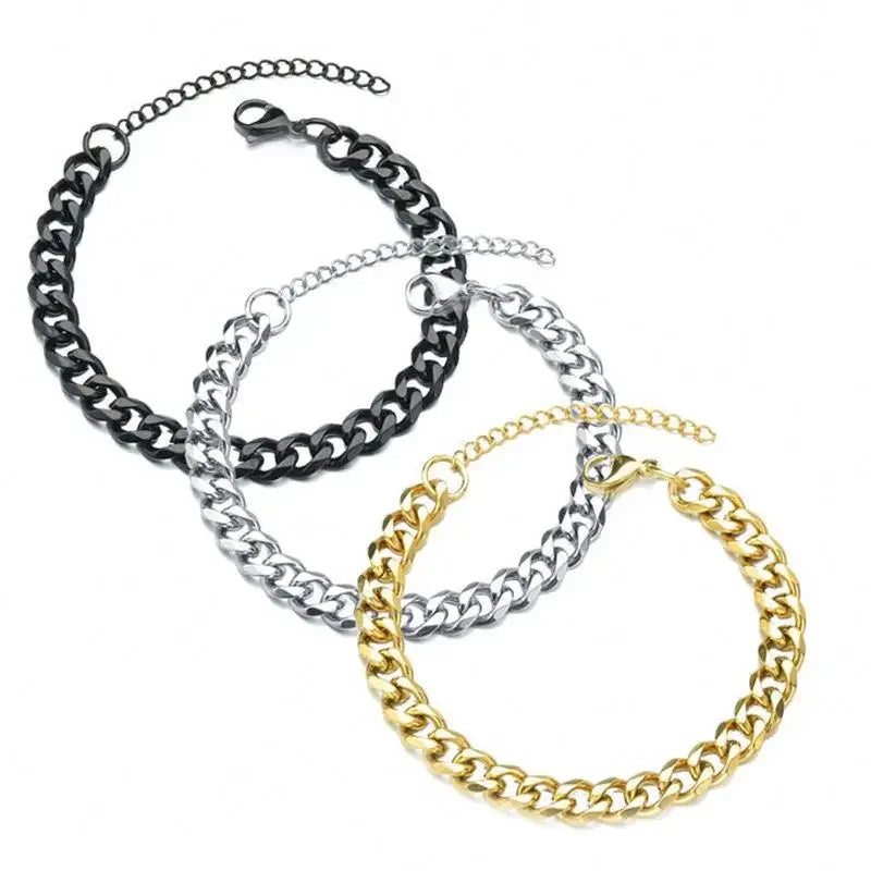 “3.5-7MM Stainless Steel Cuban Link Chain Necklace – Unisex Hip Hop Punk Choker Jewelry for Men & Women”