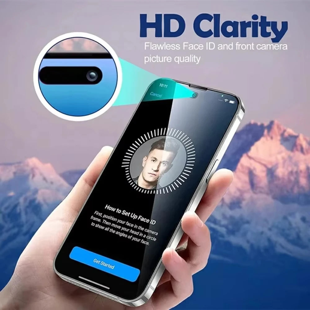 NNBILI 4-Pack Tempered Glass Screen Protector for iPhone 16/15/14/13/12/11 Series – HD Clear, Anti-Scratch, Full Coverage