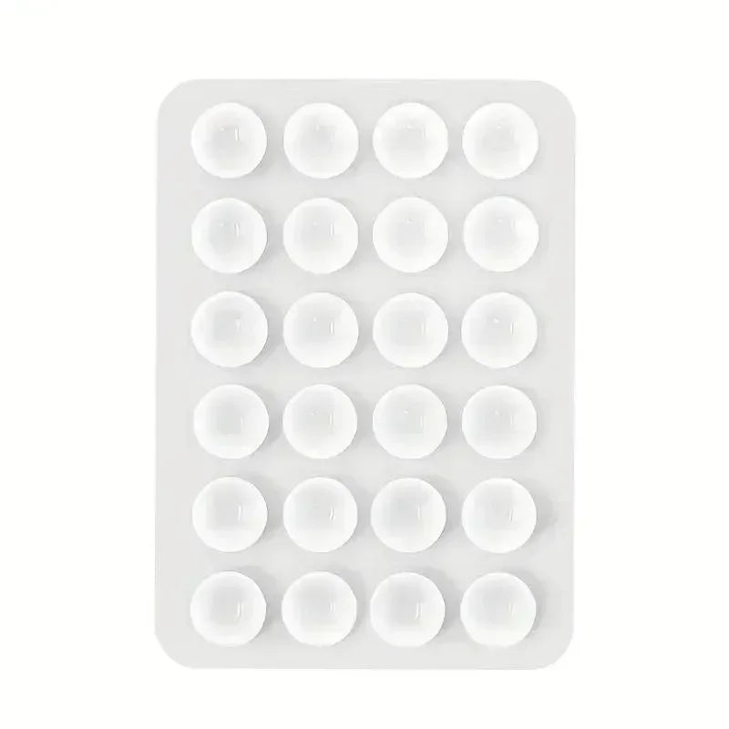 Silicone Suction Cup Phone Holder – Multifunctional Wall Stand, Anti-Slip Square Mount, Single-Sided Back Sticker