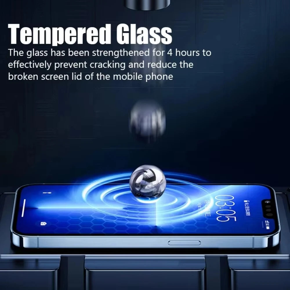 NNBILI 4-Pack Tempered Glass Screen Protector for iPhone 16/15/14/13/12/11 Series – HD Clear, Anti-Scratch, Full Coverage