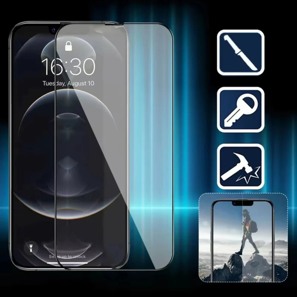 NNBILI 4-Pack Tempered Glass Screen Protector for iPhone 16/15/14/13/12/11 Series – HD Clear, Anti-Scratch, Full Coverage
