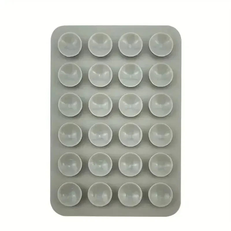 Silicone Suction Cup Phone Holder – Multifunctional Wall Stand, Anti-Slip Square Mount, Single-Sided Back Sticker