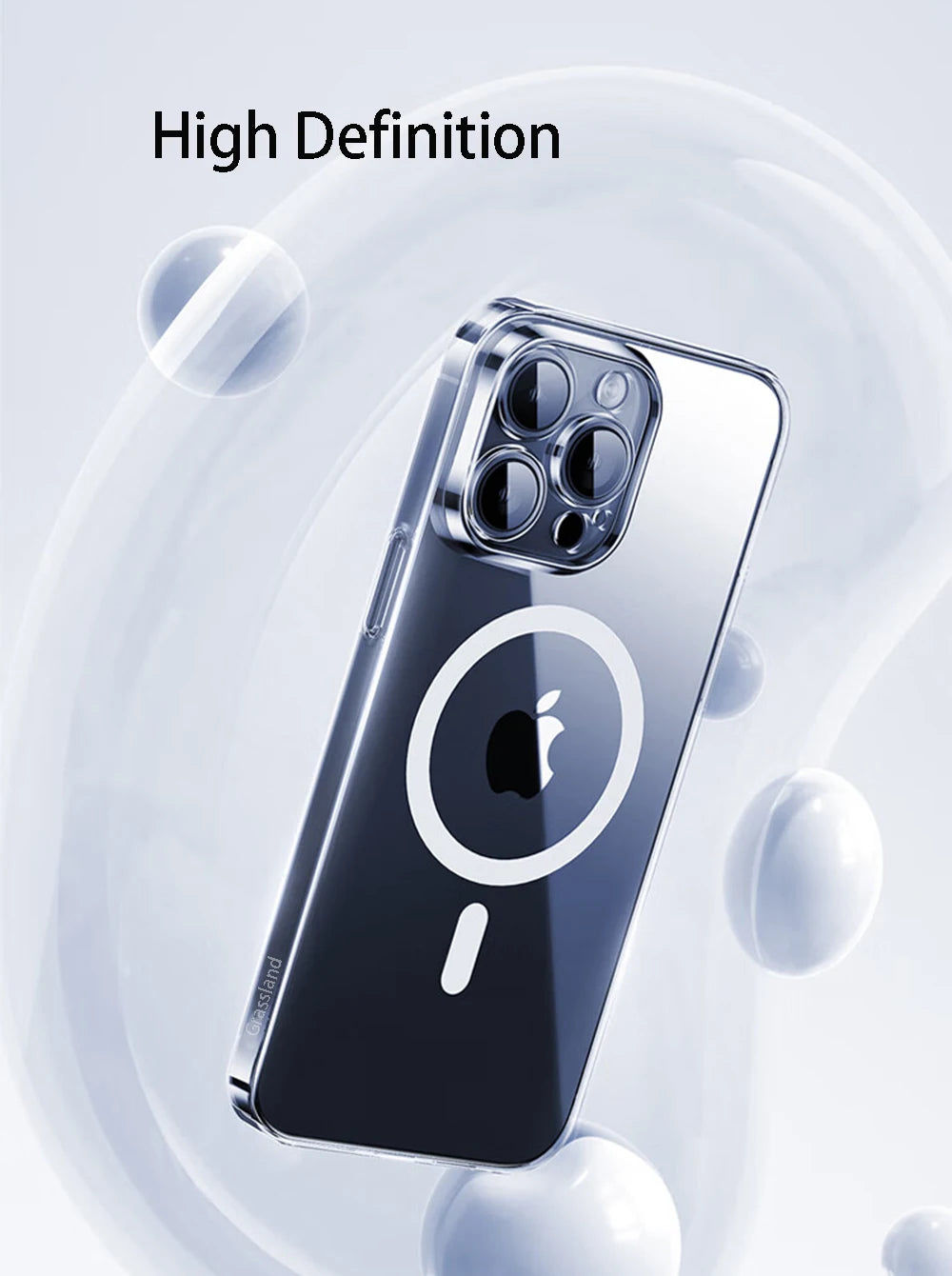 Luxury Magnetic Wireless Charge For Magsafe Case for iPhone 15 14 13 12 11 Pro X XR XS Max 7 8 Plus Back Cover Transparent Case