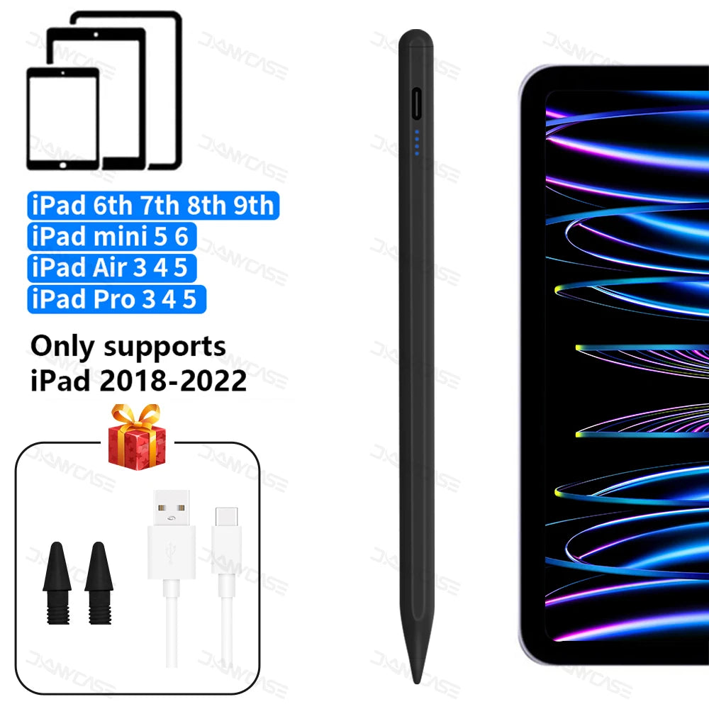 “Stylus Pen for iPad – Apple Pencil Alternative with Palm Rejection & Power Display”
