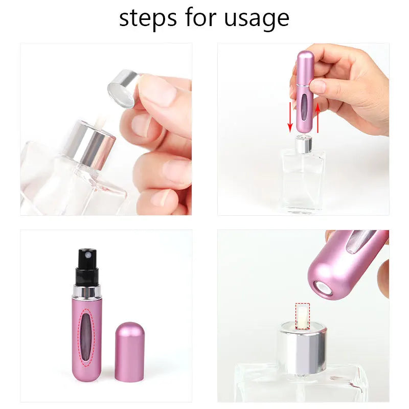 “5ml Portable Perfume Refill Bottle – Mini Refillable Travel Spray Atomizer for Fragrance”